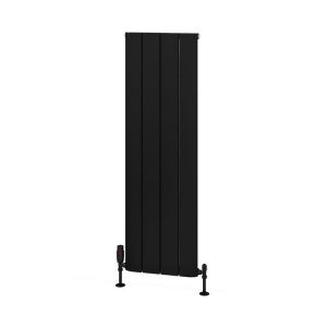 Eastbrook Withington 1200 x 375 Matt Black Aluminium Designer Radiator