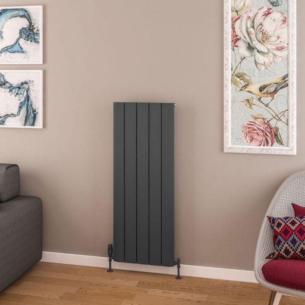 Eastbrook Withington 1200 x 470 Matt Anthracite Aluminium Designer Radiator #2