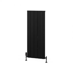 Eastbrook Withington 1200 x 470 Matt Black Aluminium Designer Radiator