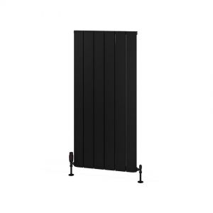 Eastbrook Withington 1200 x 565 Matt Black Aluminium Designer Radiator