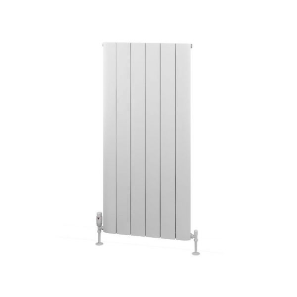 Eastbrook Withington 1200 x 565 Matt White Aluminium Designer Radiator