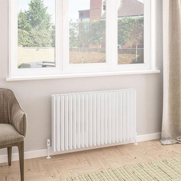 Eastbrook Witney 600 x 1040 Matt White Aluminium Designer Radiator #2