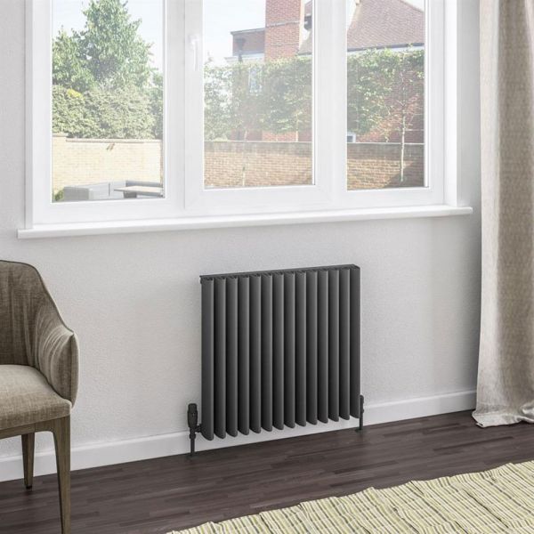 Eastbrook Witney 600 x 660 Matt Anthracite Aluminium Designer Radiator #2