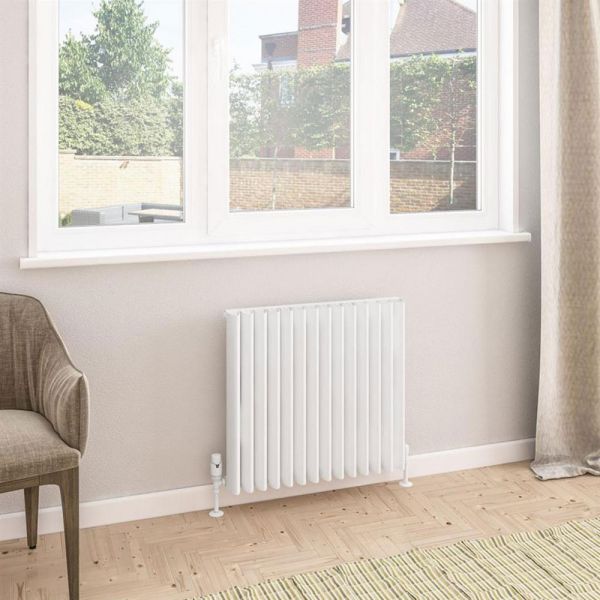 Eastbrook Witney 600 x 660 Matt White Aluminium Designer Radiator #2