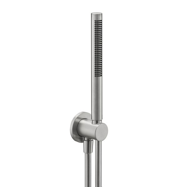 JTP Inox Stainless Steel Shower Kit with Wall Outlet, Handset and Hose