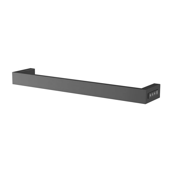 JTP Zen Brushed Black 115 x 600 Designer Electric Towel Rail