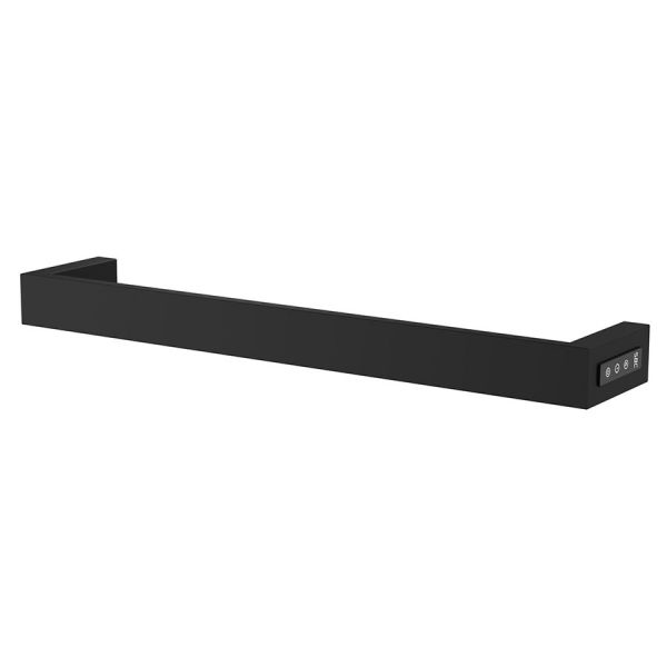 JTP Zen Matt Black 115 x 600 Designer Electric Towel Rail