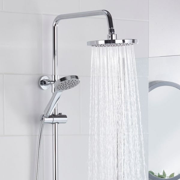 Bristan Zing2 Chrome Adjustable Thermostatic Rigid Riser Diverter Bar Shower Kit #3
