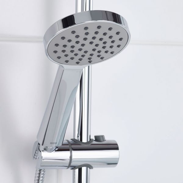 Bristan Zing2 Chrome Adjustable Thermostatic Rigid Riser Diverter Bar Shower Kit #4