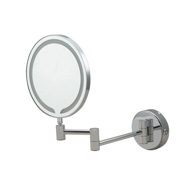 JTP Zoom Chrome Round LED Cosmetic Mirror