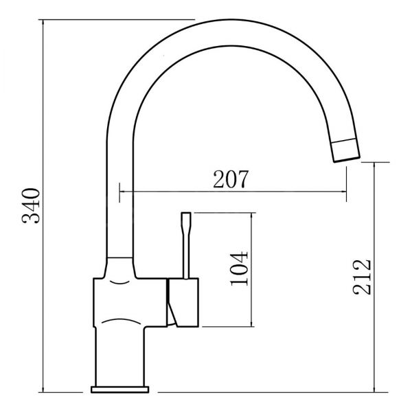 Clearwater Zodiac C Single Lever Brushed Nickel Twist & Spray Monobloc Kitchen Sink Mixer Tap #2