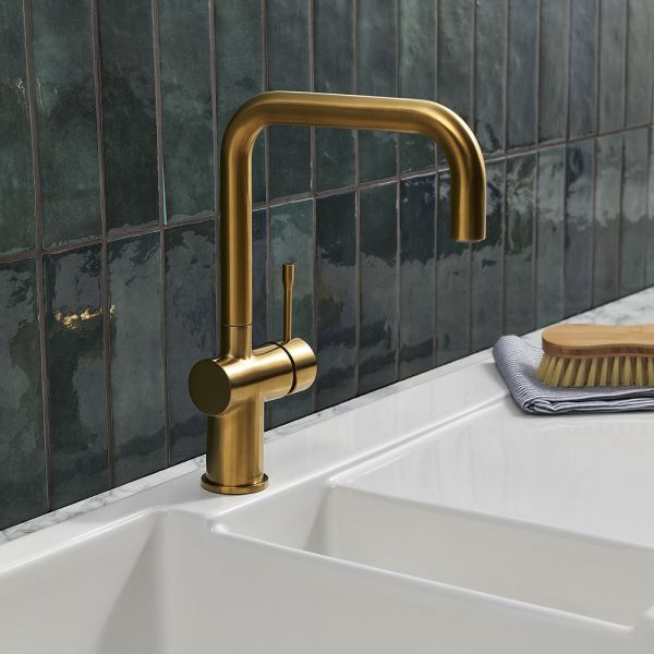Clearwater Zodiac D Single Lever Artisan Brass Twist & Spray Monobloc Kitchen Sink Mixer Tap #2