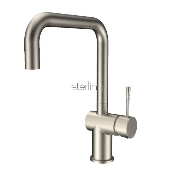 Clearwater Zodiac D Single Lever Brushed Nickel Twist & Spray Monobloc Kitchen Sink Mixer Tap