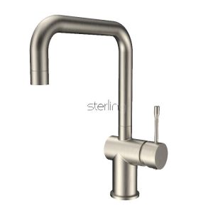 Clearwater Zodiac D Single Lever Brushed Nickel Twist & Spray Monobloc Kitchen Sink Mixer Tap