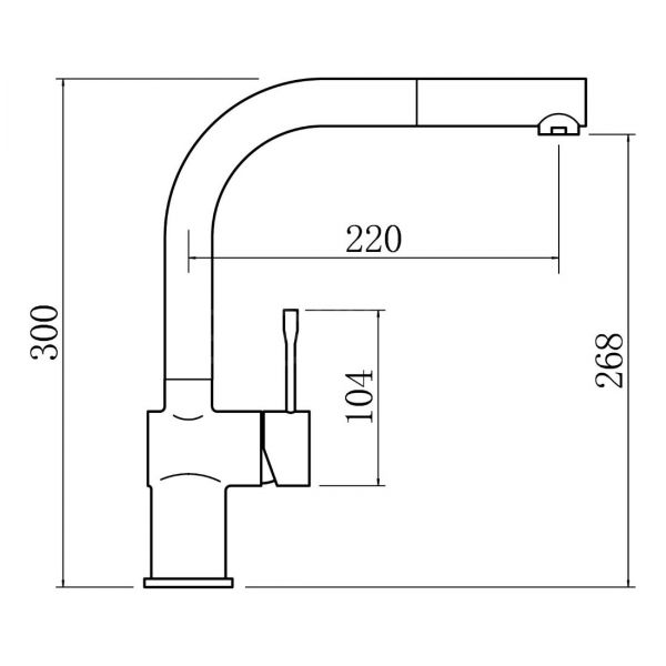 Clearwater Zodiac L Single Lever Brushed Nickel Monobloc Kitchen Sink Mixer Tap #2
