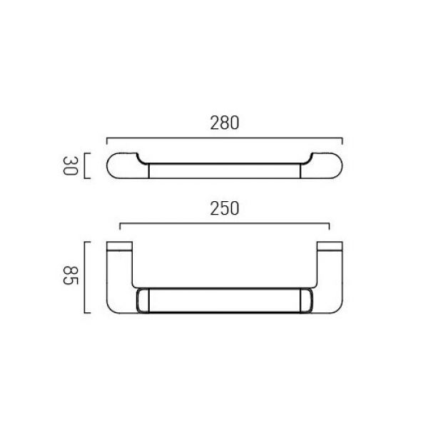 Vado Zoo Matt Black Towel Rail 280mm #2