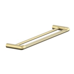 Vado Zoo satin Brass Double Towel Rail 600mm