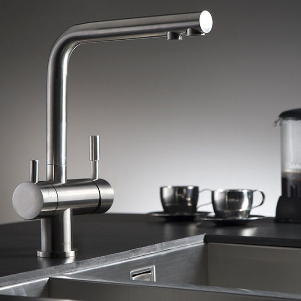 Clearwater Zuben Polished Stainless Steel Filtered Water Kitchen Sink Mixer Tap #2