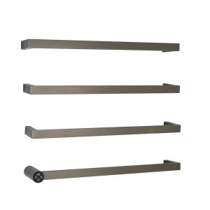 JTP Zyon Brushed Black 486 x 600 Designer Electric Towel Rail