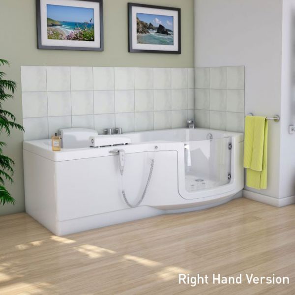 Indiana 1700 Easy Access Walk In Shower Bath with Glass Door and Powered Seat #2
