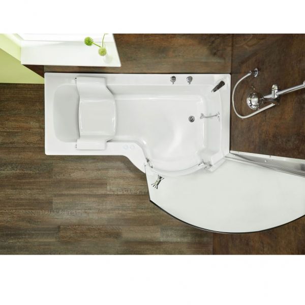 Louisiana 1500 Easy Access Walk In Shower Bath with Glass Door Powered Seat and Bath Screen #7