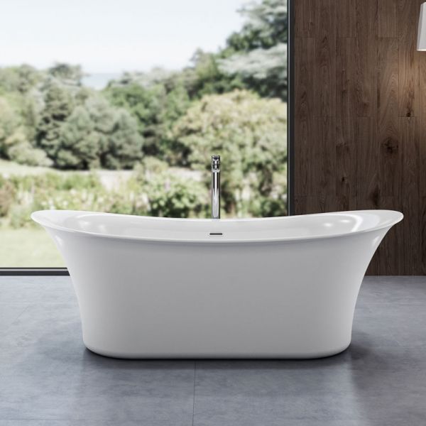 Charlotte Edwards Admiralty Gloss White 1670 Freestanding Bath