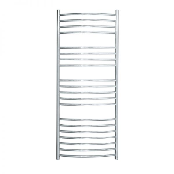 JIS Sussex Adur 1250mm x 520mm ELECTRIC Stainless Steel Curved Towel Rail