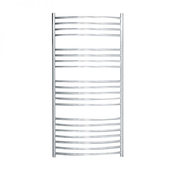 JIS Sussex Adur 1250mm x 620mm ELECTRIC Stainless Steel Curved Towel Rail