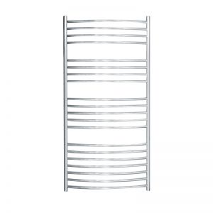 JIS Sussex Adur 1250mm x 620mm ELECTRIC Stainless Steel Curved Towel Rail