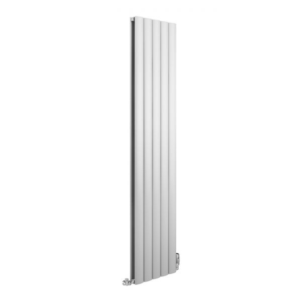 Apollo Magenta Curved Vertical Aluminium Silver Designer Radiator 1800 x 395mm