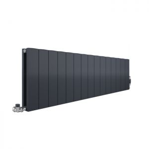 Apollo Magenta Flat Horizontal Aluminium Anthracite Matt Designer Radiator 600 x 1435mm