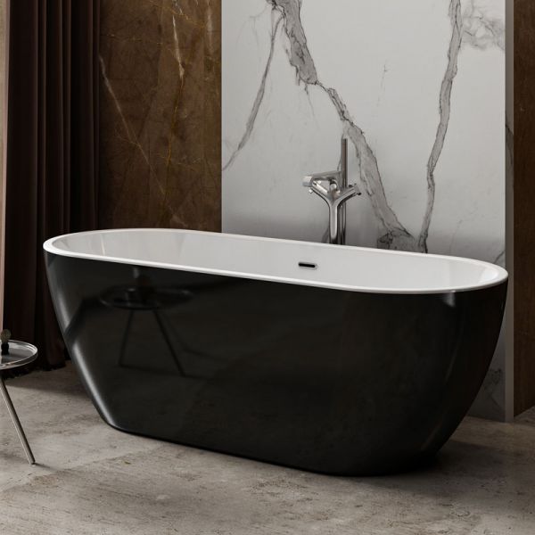 Charlotte Edwards Belgravia Black Gloss 1690 Freestanding Bath