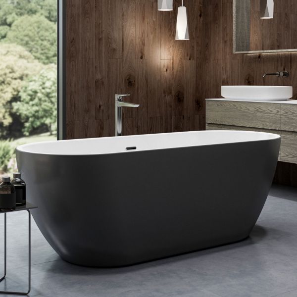 Charlotte Edwards Belgravia Matt Black 1500 Freestanding Bath #2