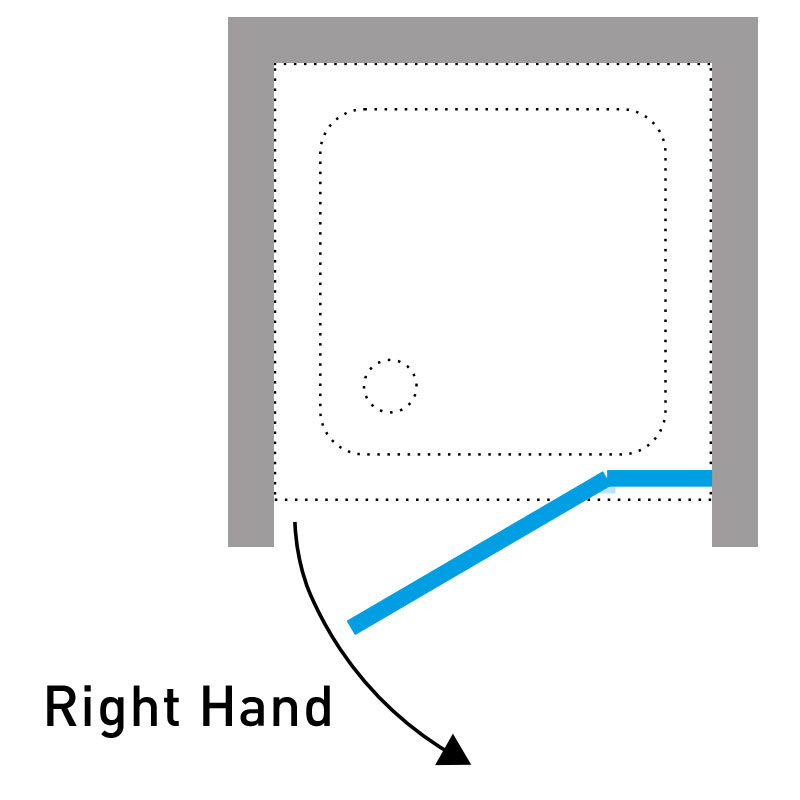 Novellini Brera G Hinged 800 Chrome Right Hand Shower Door with Fixed Inline Panel BRERAG77LD1K