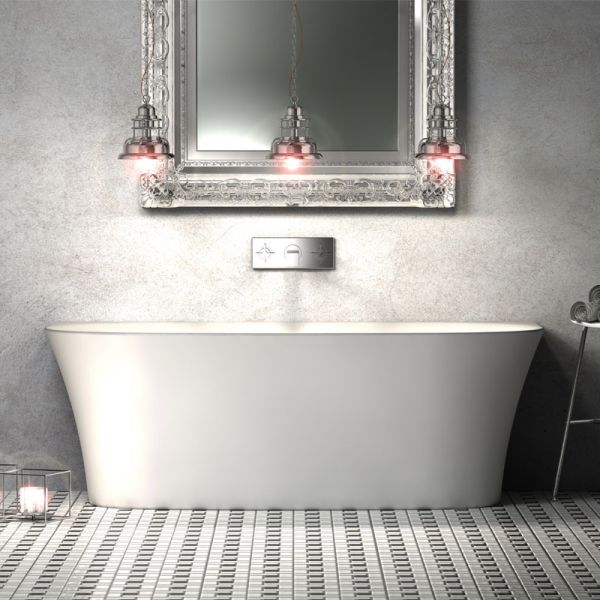 Charlotte Edwards Carme Gloss White 1700 Back to Wall Bath #2