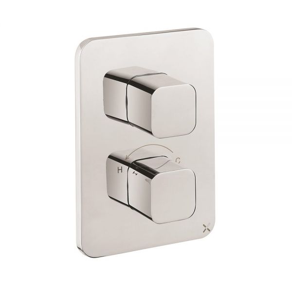 Crosswater Atoll Crossbox Chrome Two Outlet Thermostatic Shower Valve