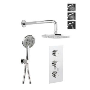 Crosswater Dial Kai Thermostatic Dual Outlet Shower Kit