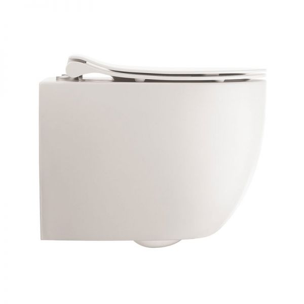 Crosswater Glide II Matt White Wall Hung Short Projection Rimless Toilet with Soft Close Seat