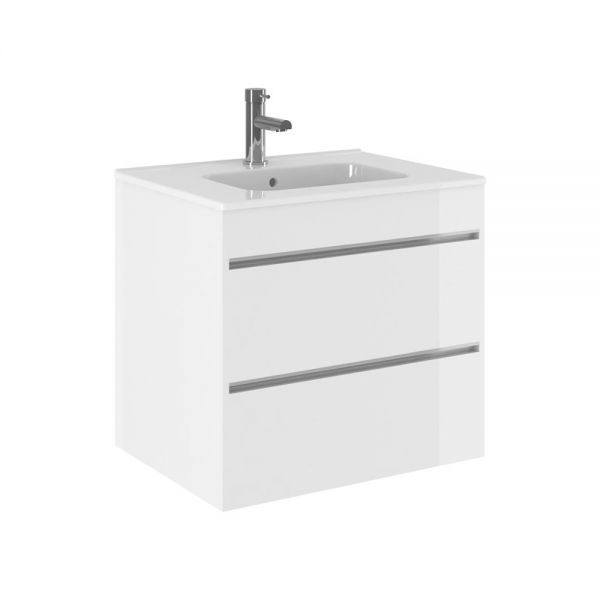 Crosswater Kai X 600mm Double Drawer Wall Hung Vanity Unit and Basin
