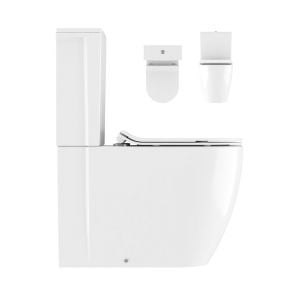Crosswater Kai X Compact Close Coupled Closed Back Toilet with Cistern and Seat