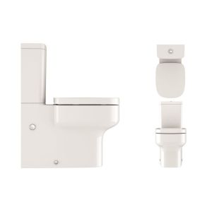 Crosswater Kai S Compact Close Coupled Closed Back Toilet with Cistern and Seat