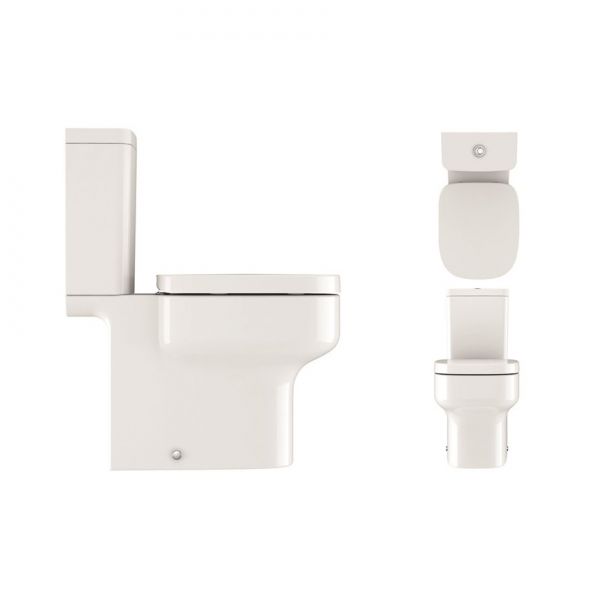 Crosswater Kai S Compact Close Coupled Open Back Toilet with Cistern and Seat