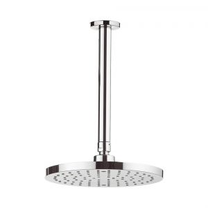 Crosswater Fusion 200mm Round Fixed Shower Head with Ceiling Arm