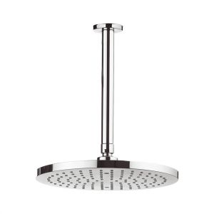 Crosswater Fusion 250mm Round Fixed Shower Head with Ceiling Arm