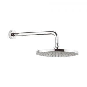 Crosswater Fusion 250mm Round Fixed Shower Head with Wall Mounted Arm