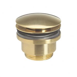 Crosswater MPRO Industrial Unlaquered Brushed Brass Click Clack Basin Waste