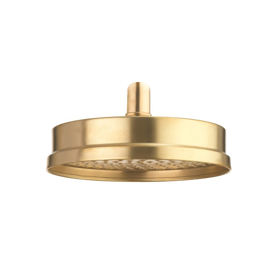 Crosswater MPRO Industrial Unlaquered Brushed Brass 200mm Shower Head