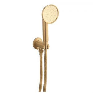 Crosswater MPRO Industrial Unlaquered Brushed Brass Single Function Shower Kit