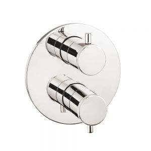 Crosswater MPRO Industrial Crossbox Chrome Two Outlet Thermostatic Shower Valve
