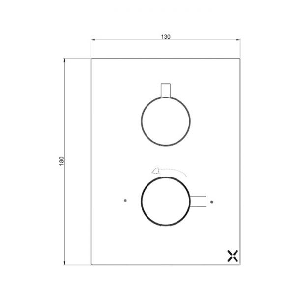 Crosswater MPRO Crossbox Chrome Two Outlet Thermostatic Shower Valve #2